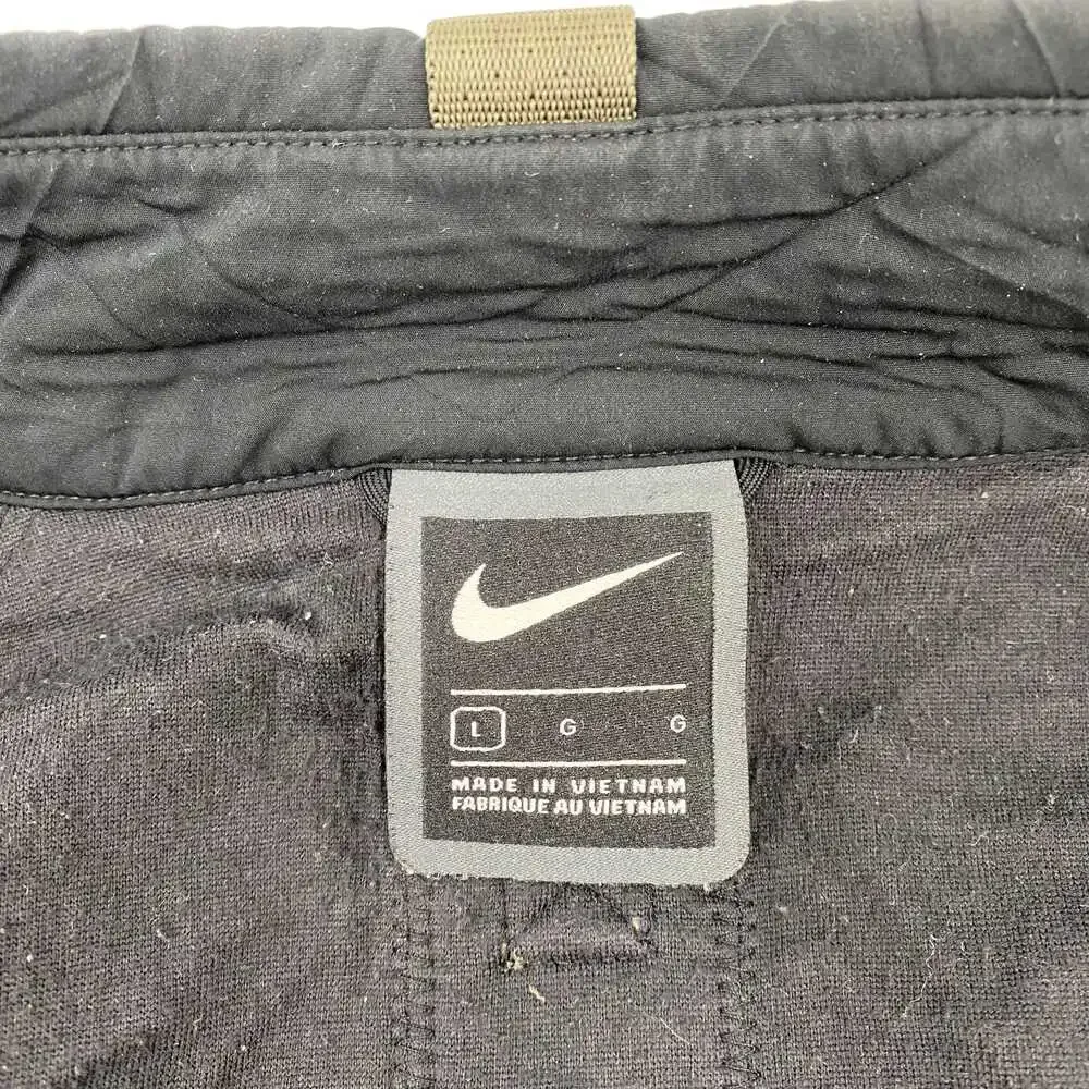 Nike Black Zip-Up Athletic Jacket | Regular L Lightweight Polyester
